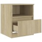 vidaXL Comodini 2 pz Rovere Sonoma 40x40x50 cm in Truciolato vidaXL Comodini 2 pz Rovere Sonoma 40x40x50 cm in Truciolato