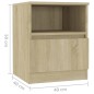 vidaXL Comodini 2 pz Rovere Sonoma 40x40x50 cm in Truciolato vidaXL Comodini 2 pz Rovere Sonoma 40x40x50 cm in Truciolato