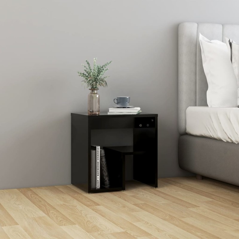 vidaXL Comodino Nero 40x30x40 cm in Truciolato vidaXL Comodino Nero 40x30x40 cm in Truciolato