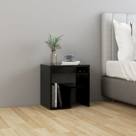 vidaXL Comodino Nero 40x30x40 cm in Truciolato