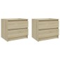 vidaXL Comodini 2 pz Rovere Sonoma 50x39x43,5 cm in Truciolato vidaXL Comodini 2 pz Rovere Sonoma 50x39x43,5 cm in Truciolato