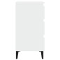 vidaXL Comodino con Gambe in Metallo 2 pz Bianco 40x35x69 cm vidaXL Comodino con Gambe in Metallo 2 pz Bianco 40x35x69 cm