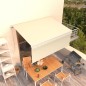 Tenda Sole Retrattile Manuale con Parasole 3,5x2,5 m Crema Tenda Sole Retrattile Manuale con Parasole 3,5x2,5 m Crema
