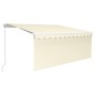 Tenda Sole Retrattile Manuale con Parasole 3,5x2,5 m Crema Tenda Sole Retrattile Manuale con Parasole 3,5x2,5 m Crema