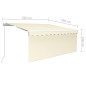 Tenda Sole Retrattile Manuale con Parasole 3,5x2,5 m Crema Tenda Sole Retrattile Manuale con Parasole 3,5x2,5 m Crema