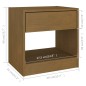 vidaXL Comodino 40x31x40 cm Marrone Miele Legno Massello di Pino vidaXL Comodino 40x31x40 cm Marrone Miele Legno Massello di Pino