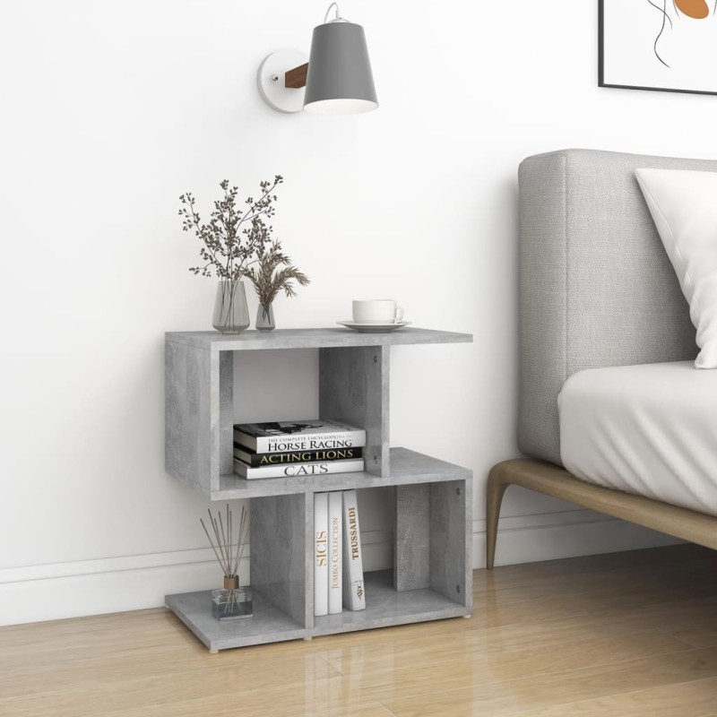 vidaXL Comodini 2 pz Grigio Cemento 50x30x51,5 cm in Truciolato