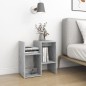 vidaXL Comodini 2 pz Grigio Cemento 50x30x51,5 cm in Truciolato