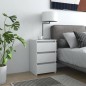 vidaXL Comodini 2 pz Bianco Lucido 40x35x62,5 cm in Truciolato vidaXL Comodini 2 pz Bianco Lucido 40x35x62,5 cm in Truciolato