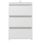 vidaXL Comodini 2 pz Bianco Lucido 40x35x62,5 cm in Truciolato vidaXL Comodini 2 pz Bianco Lucido 40x35x62,5 cm in Truciolato