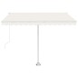Tenda da Sole Retrattile Manuale Autoportante 350x250 cm Crema Tenda da Sole Retrattile Manuale Autoportante 350x250 cm Crema