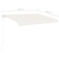 Tenda da Sole Retrattile Manuale Autoportante 350x250 cm Crema Tenda da Sole Retrattile Manuale Autoportante 350x250 cm Crema