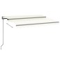Tenda da Sole Automatica LED e Sensore Vento 350x250 cm Crema
