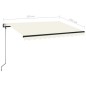 Tenda da Sole Automatica LED e Sensore Vento 350x250 cm Crema