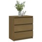 vidaXL Comodino Miele 60x36x64 cm in Legno Massello di Pino vidaXL Comodino Miele 60x36x64 cm in Legno Massello di Pino