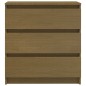 vidaXL Comodino Miele 60x36x64 cm in Legno Massello di Pino vidaXL Comodino Miele 60x36x64 cm in Legno Massello di Pino