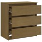 vidaXL Comodino Miele 60x36x64 cm in Legno Massello di Pino vidaXL Comodino Miele 60x36x64 cm in Legno Massello di Pino