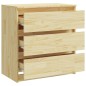 vidaXL Comodino 60x36x64 cm in Legno Massello di Pino