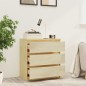vidaXL Comodino 60x36x64 cm in Legno Massello di Pino