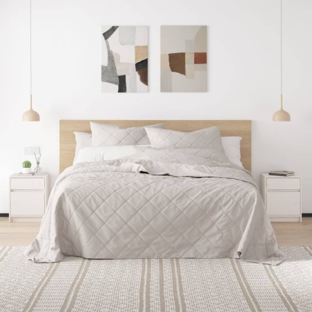 vidaXL Comodino Bianco 40x31x50 cm in Legno Massello di Pino