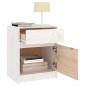 vidaXL Comodino Bianco 40x31x50 cm in Legno Massello di Pino vidaXL Comodino Bianco 40x31x50 cm in Legno Massello di Pino