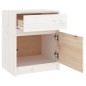 vidaXL Comodino Bianco 40x31x50 cm in Legno Massello di Pino vidaXL Comodino Bianco 40x31x50 cm in Legno Massello di Pino
