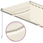 Tenda Sole Retrattile Manuale Parasole e LED 3,5x2,5 m Crema Tenda Sole Retrattile Manuale Parasole e LED 3,5x2,5 m Crema