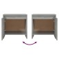 vidaXL Comodini 2 pz Grigio Cemento 45x34x44,5 cm in Truciolato