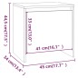 vidaXL Comodini 2 pz Grigio Cemento 45x34x44,5 cm in Truciolato