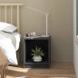 vidaXL Comodino Grigio 35,5x33,5x41,5 cm in Legno Massello di Pino