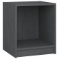 vidaXL Comodino Grigio 35,5x33,5x41,5 cm in Legno Massello di Pino