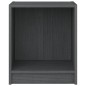 vidaXL Comodino Grigio 35,5x33,5x41,5 cm in Legno Massello di Pino