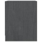 vidaXL Comodino Grigio 35,5x33,5x41,5 cm in Legno Massello di Pino