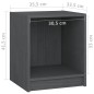 vidaXL Comodino Grigio 35,5x33,5x41,5 cm in Legno Massello di Pino