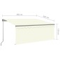 Tenda Sole Retrattile Manuale Parasole e LED 3,5x2,5 m Crema Tenda Sole Retrattile Manuale Parasole e LED 3,5x2,5 m Crema