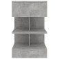 vidaXL Comodino Grigio Cemento 40x35x65 cm in Truciolato