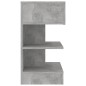 vidaXL Comodino Grigio Cemento 40x35x65 cm in Truciolato