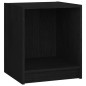 vidaXL Comodino Nero 35,5x33,5x41,5 cm in Legno Massello di Pino