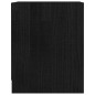 vidaXL Comodino Nero 35,5x33,5x41,5 cm in Legno Massello di Pino
