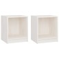 vidaXL Comodini 2 pz Bianchi 35,5x33,5x41,5 cm Legno Massello di Pino vidaXL Comodini 2 pz Bianchi 35,5x33,5x41,5 cm Legno Massello di Pino
