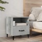 vidaXL Comodini 2 pz Grigio Cemento in Legno Multistrato