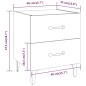 vidaXL Comodini 2 pz Bianchi 40x35x47,5 cm