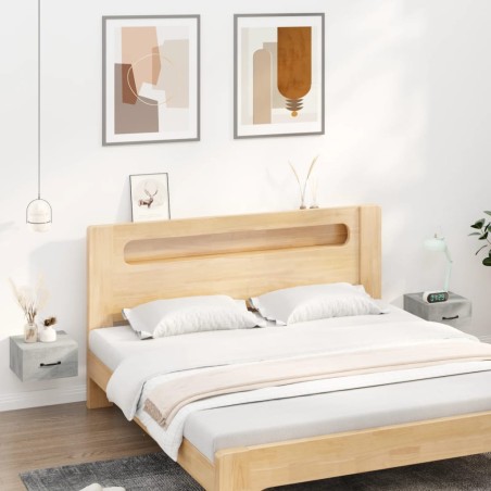 vidaXL Comodini a Muro 2 pz Grigio Cemento 35x35x20 cm 