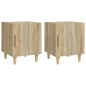 vidaXL Comodini 2 pz Rovere Sonoma in Legno Multistrato vidaXL Comodini 2 pz Rovere Sonoma in Legno Multistrato