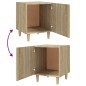 vidaXL Comodini 2 pz Rovere Sonoma in Legno Multistrato vidaXL Comodini 2 pz Rovere Sonoma in Legno Multistrato