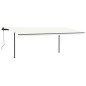 vidaXL Tenda da Sole Retrattile Manuale con Pali 3,5x2,5 m Crema