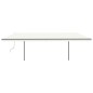 vidaXL Tenda da Sole Retrattile Manuale con Pali 3,5x2,5 m Crema