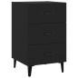 vidaXL Comodino Nero 40x40x66 cm in Legno Multistrato vidaXL Comodino Nero 40x40x66 cm in Legno Multistrato