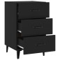 vidaXL Comodino Nero 40x40x66 cm in Legno Multistrato vidaXL Comodino Nero 40x40x66 cm in Legno Multistrato