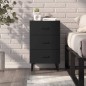 vidaXL Comodino Nero 40x40x66 cm in Legno Multistrato vidaXL Comodino Nero 40x40x66 cm in Legno Multistrato